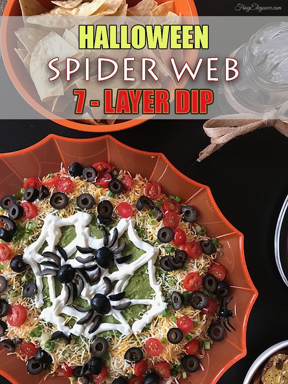 Halloween Spider Web 7 Layer Dip FrugElegance
